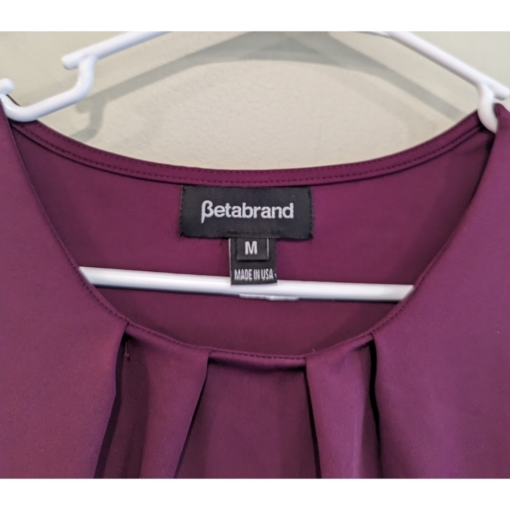 Betabrand Billion Dollar Peplum Top in Plum Size Medium - Picture 5 of 8